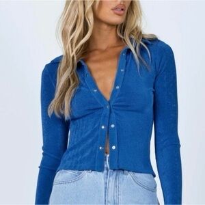 Princess Polly - Elody Long Sleeve Top Blue